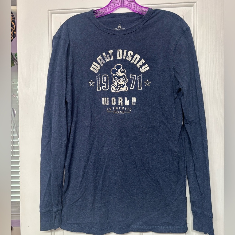 🔴FINAL SALE🔴Disney Parks Blue Graphic Tee long sleeve